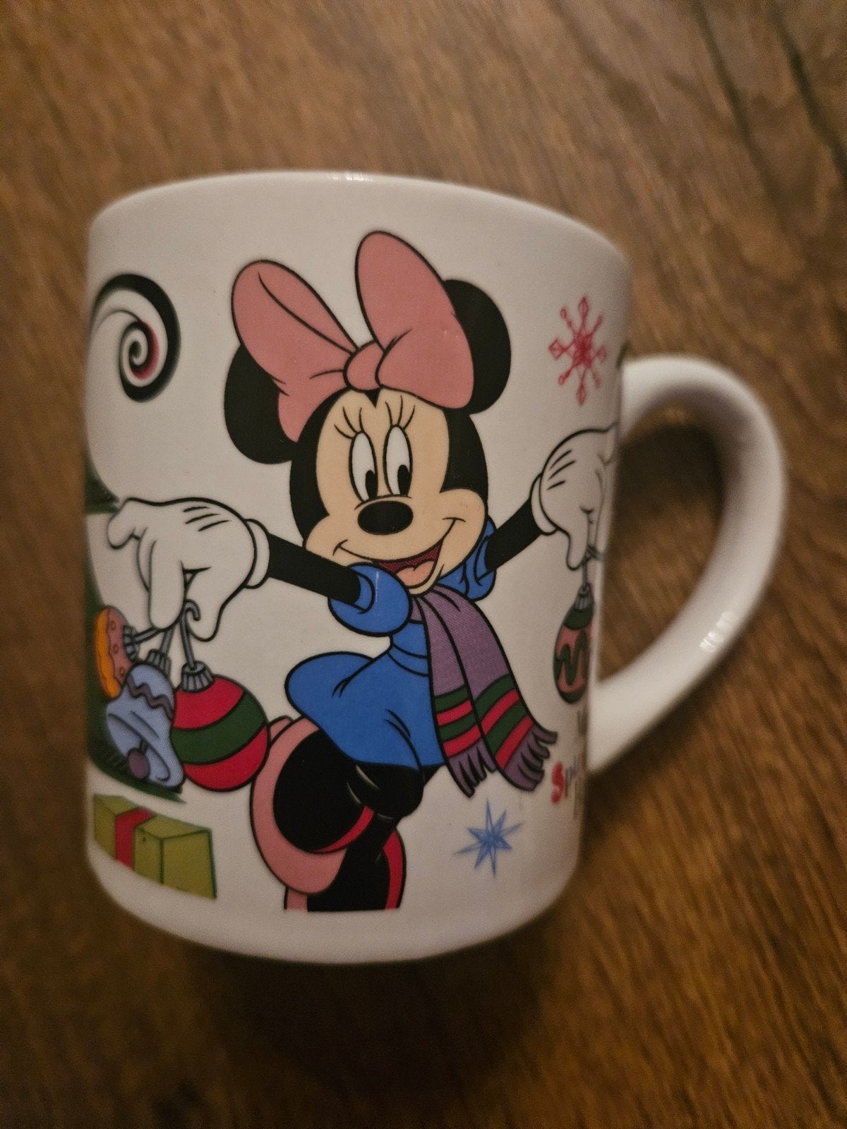 Disney Kerstmok: Mickey & Minnie Mouse, Keramiek, Ophalen of Verzenden, Zo goed als nieuw, Overige stijlen