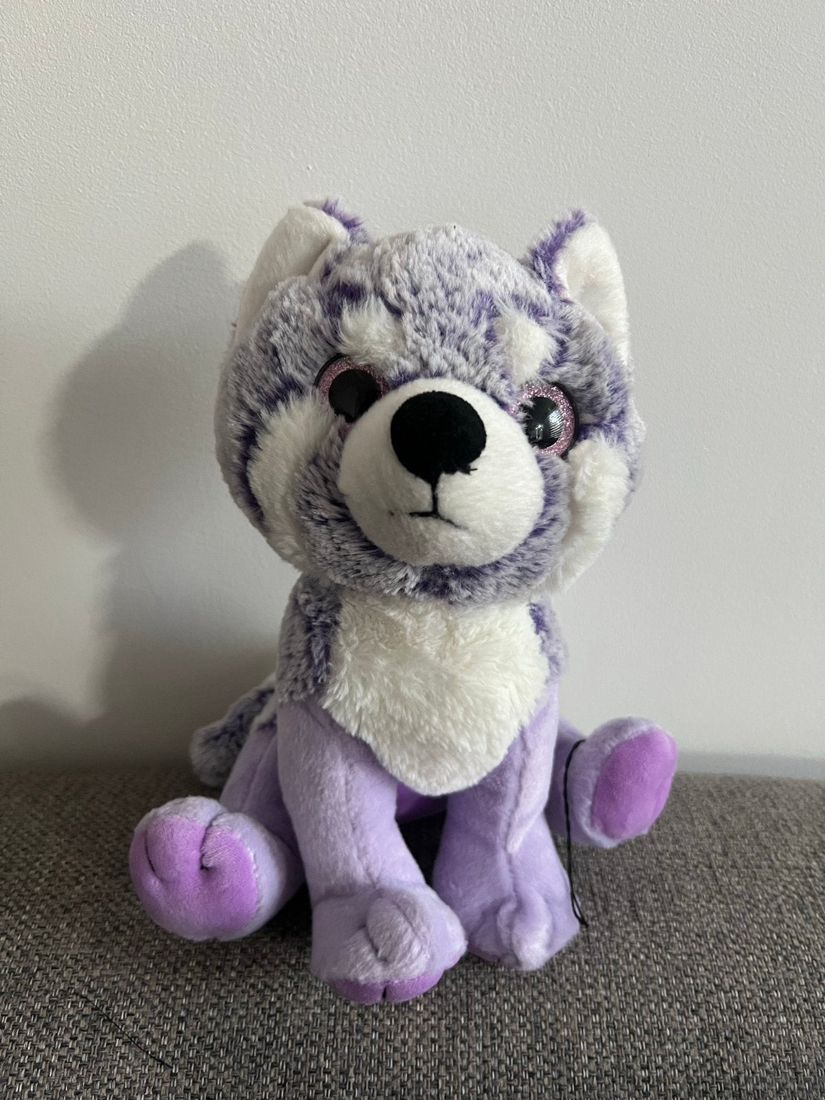 Leuke paarse en witte knuffelwolf van Paws, Paars, Overige merken, Overige typen, Middelgroot (20 tot 80 cm)