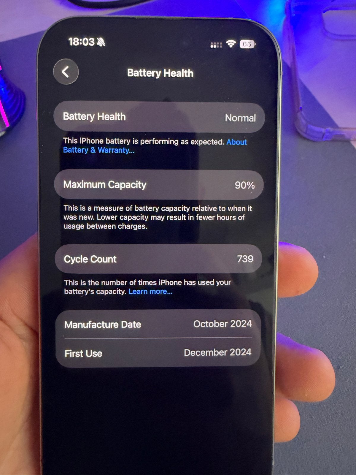 Foto 5 van iPhone 16 Pro Natural Titanium   Perfect werkend, 2 jaar oud