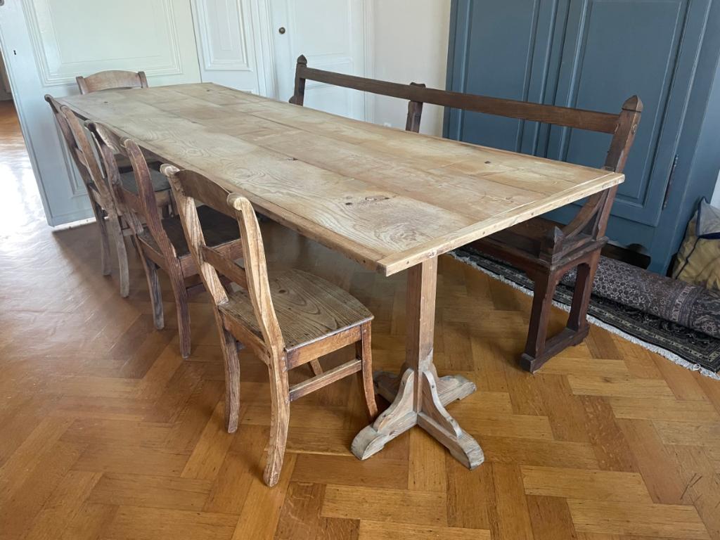 Lange Tafel Eettafel Werktafel Schragentafel  Vendage 245.5, Antiek en Kunst, Ophalen