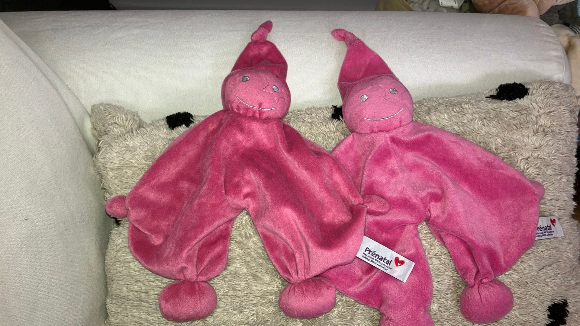 Prenatal roze knuffeldoekje tuttel, Gebruikt, Prénatal, Overige typen, Ophalen of Verzenden