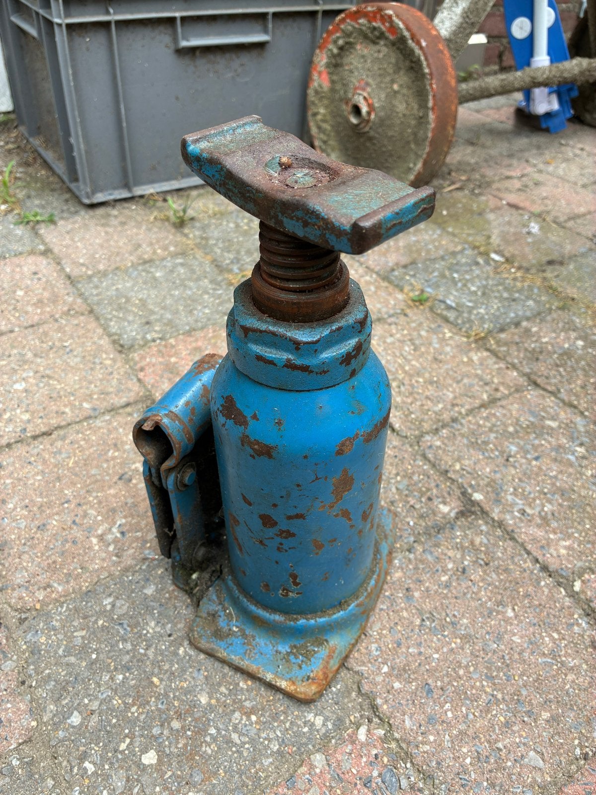 Oude Potkrik - Vintage Krik voor Auto of Werkplaats, Ophalen of Verzenden, Gebruikt, Mechanisch, Potkrik