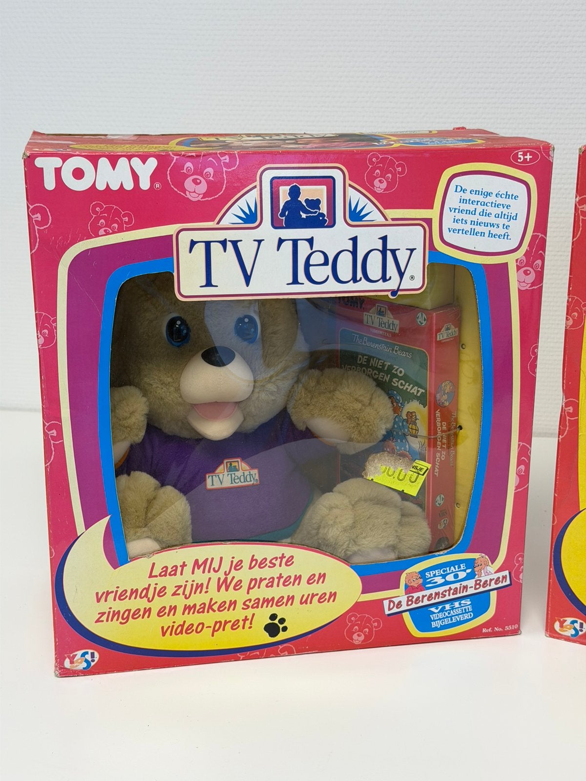 Vintage TOMY TV Teddy 1993 nieuw VHS Berenstain speelgoed, P, P, P, Nieuw