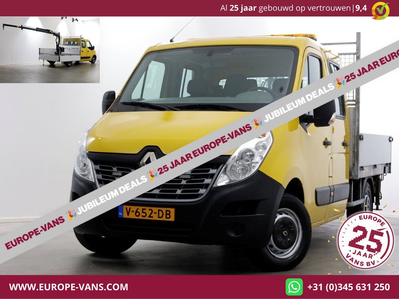 Renault Master T35 2.3 dCi 130pk E6 L2H1 D.C. Open Laadbak +, 2590 kg, Electronic Stability Program (ESP), Achterwielaandrijving