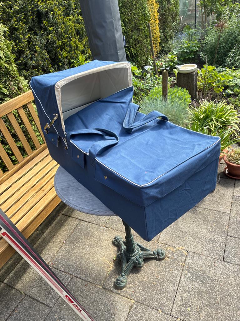 Vintage Wieg/Reiswieg Blauw - Perfect voor Baby's, Ophalen of Verzenden, Zo goed als nieuw, Overige merken