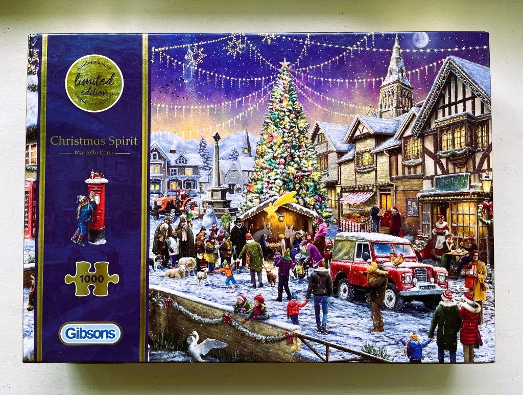 Gibsons Puzzel 1000 - Christmas Spirit, Ophalen of Verzenden, 500 t/m 1500 stukjes, Zo goed als nieuw, Legpuzzel