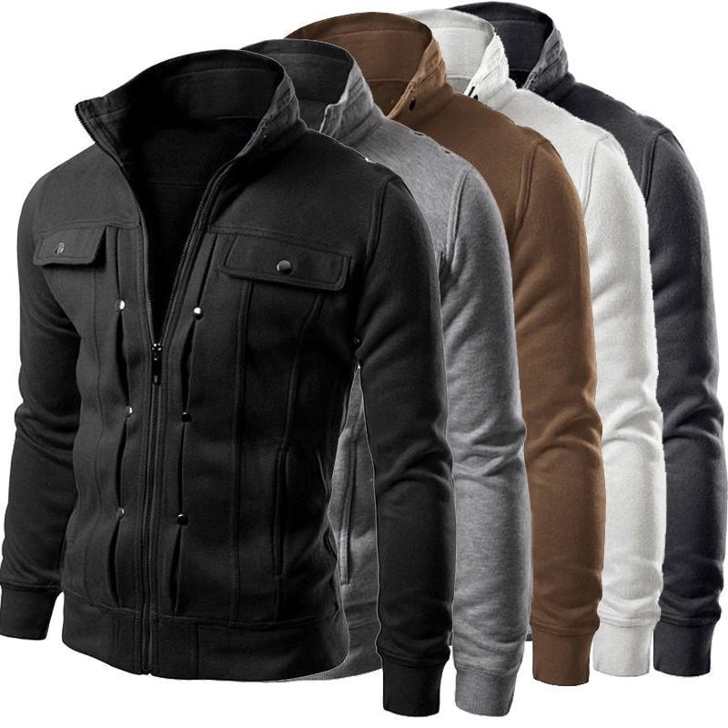 Heren katoenen zomerjas zwarte witte grijze jas XS S M L XL, Verzenden, Nieuw, Overige maten, Overige kleuren