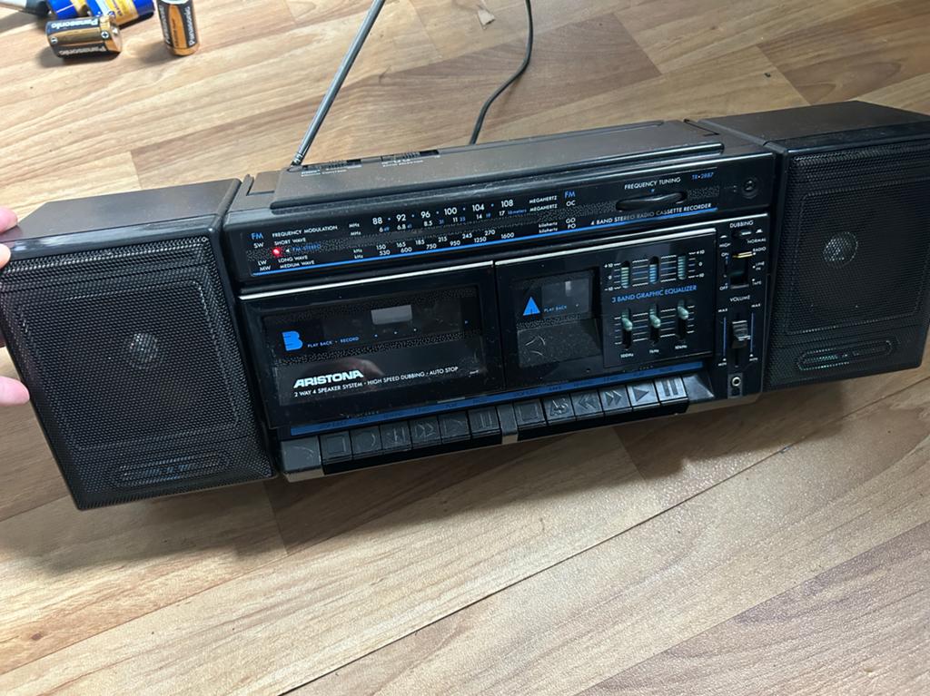 Mooie Aristona vintage stereo radio cassette 1986, Audio, Tv en Foto, Radio's, Ophalen of Verzenden, Zo goed als nieuw