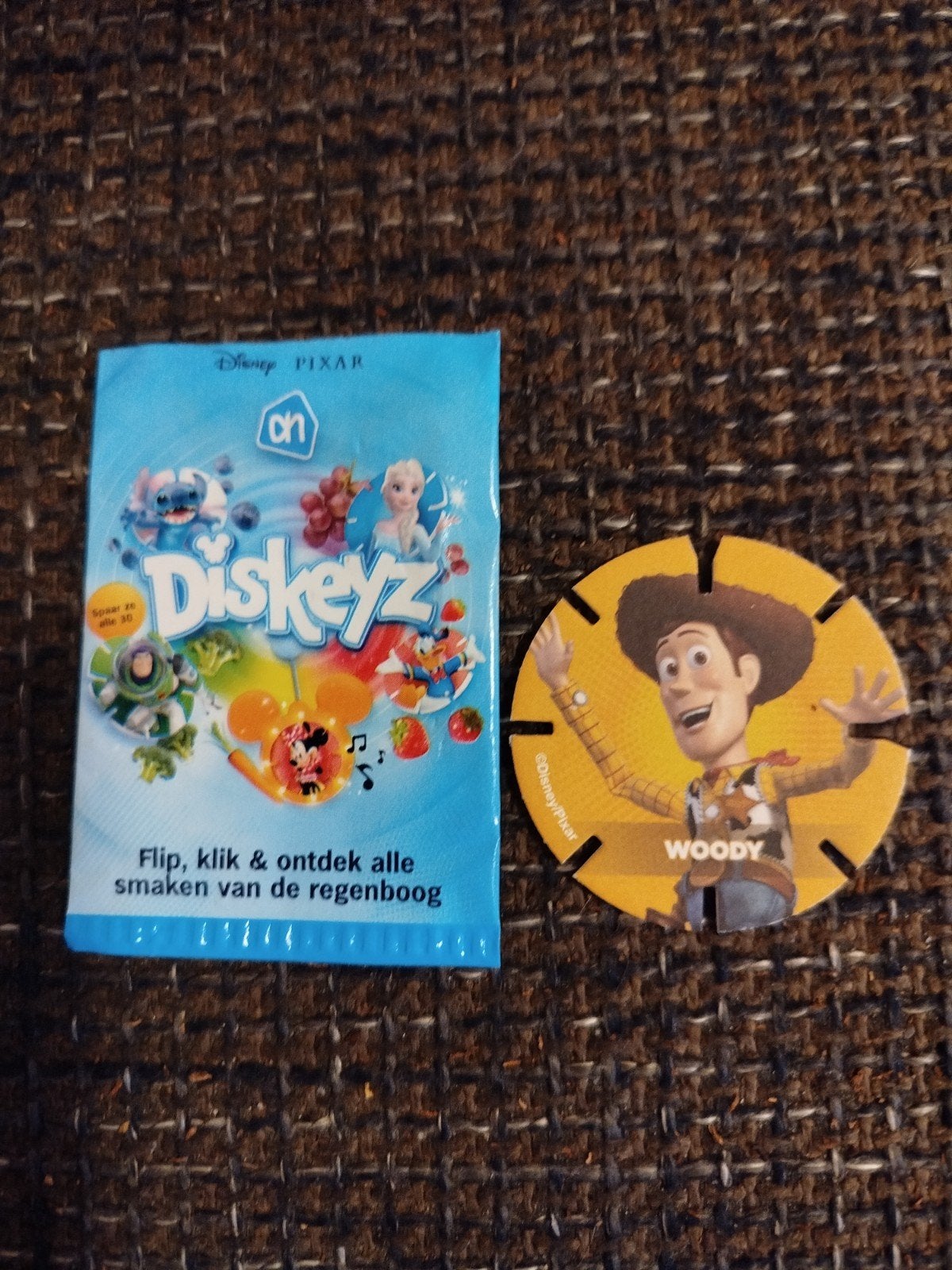 AH Disney Pixar Diskeyz met Woody Diskey, Ophalen of Verzenden, Zo goed als nieuw