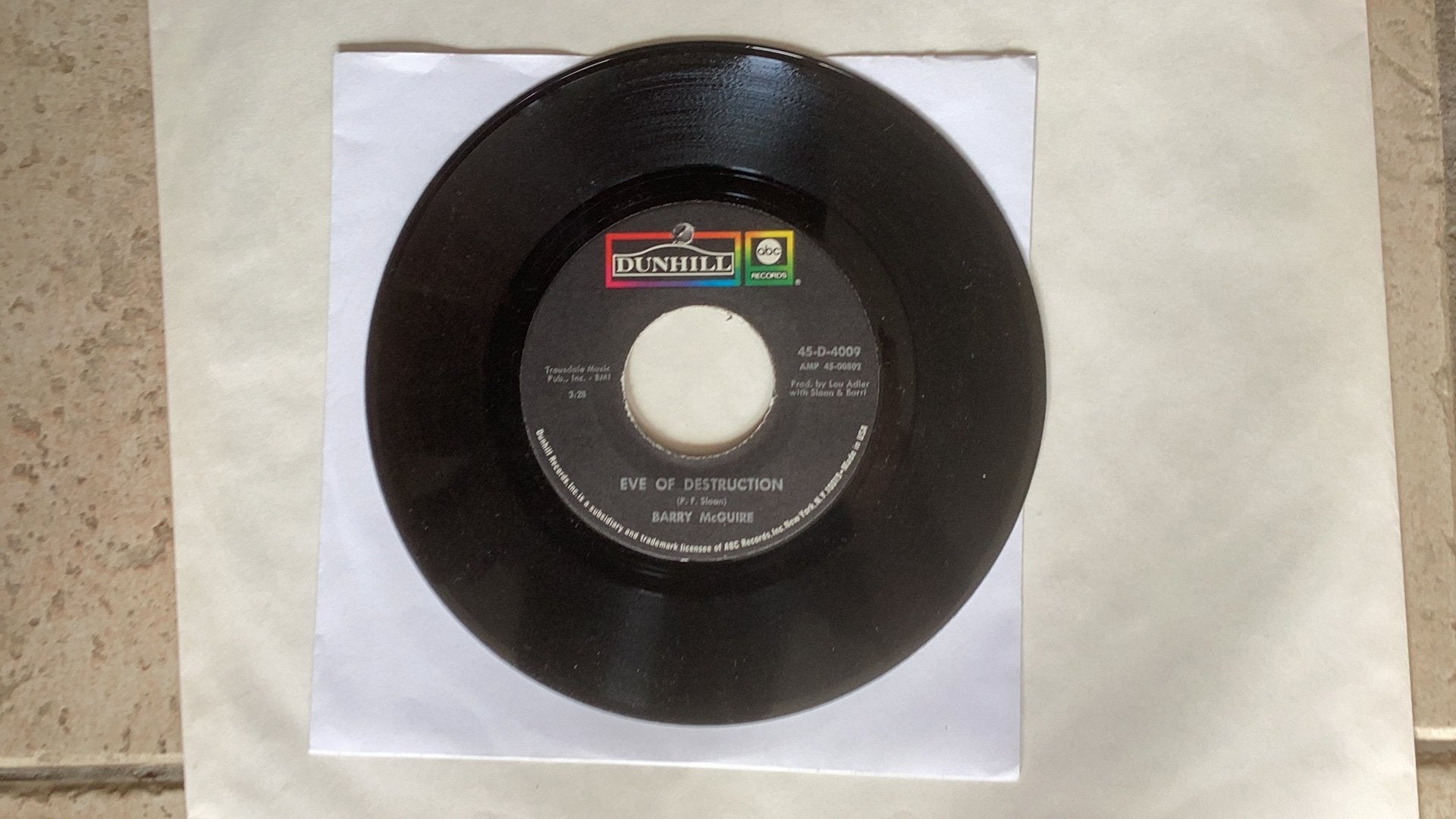 Single Barry McGuire - Eve of destruction, Ophalen of Verzenden, Gebruikt, 7 inch, Pop