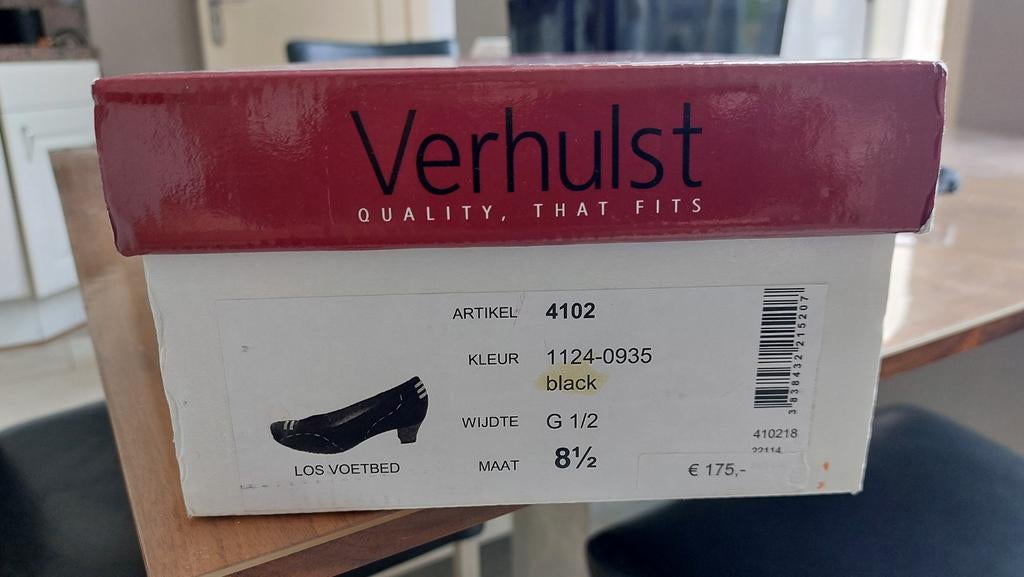 Verhulst zwarte damesschoenen maat 8.5 (42.5), Verhulst, Ophalen of Verzenden, Zwart, Dansschoenen