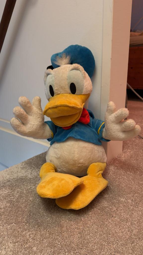 Disneyland paris knuffel donald duck, Ophalen of Verzenden, Zo goed als nieuw, Overige typen