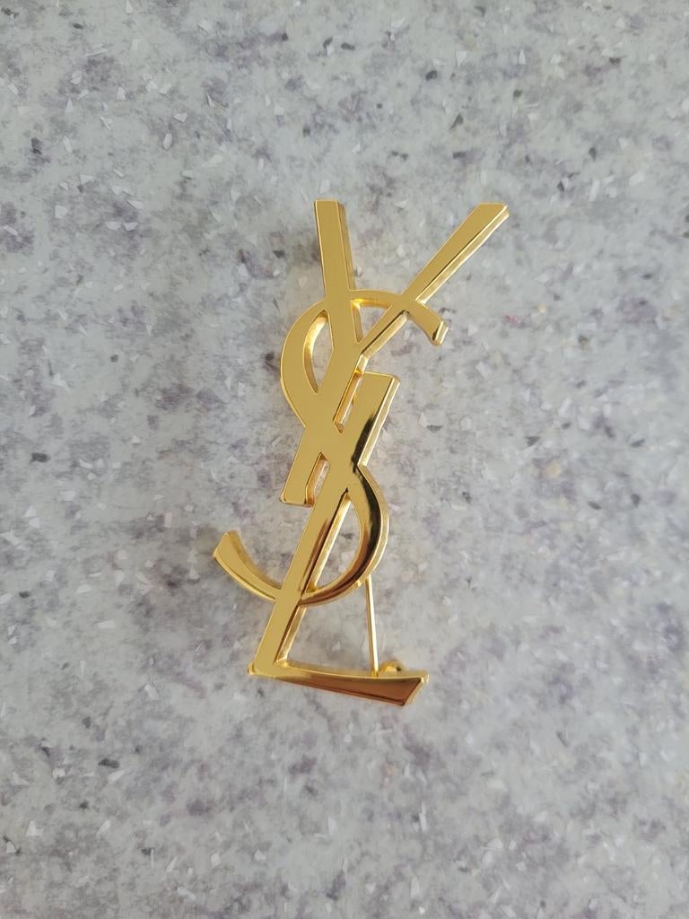 Yves saint laurent golden brooch, Sieraden, Tassen en Uiterlijk, Broches, Ophalen of Verzenden, Goud, Overige materialen