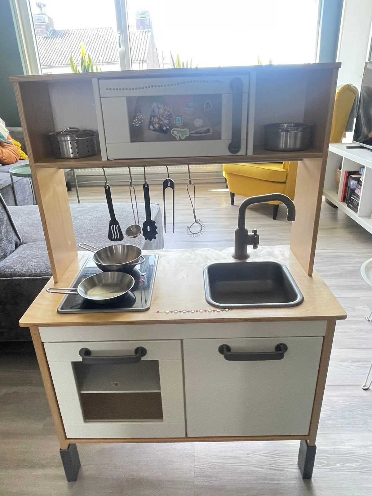 Houten speelkeuken inclusief accessoires, Ophalen, Zo goed als nieuw