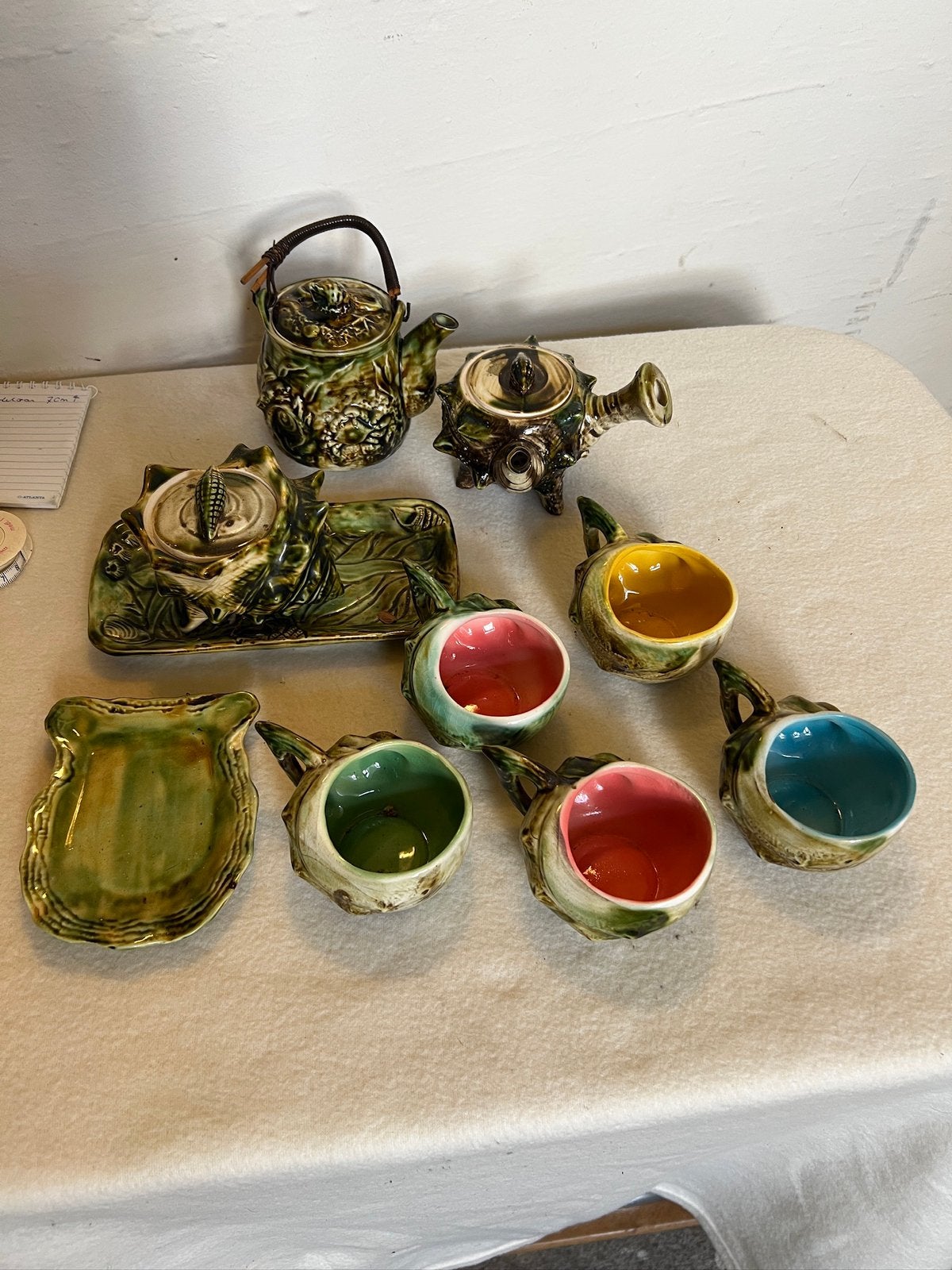 Vintage theeservies Schelpmotief, Ophalen of Verzenden
