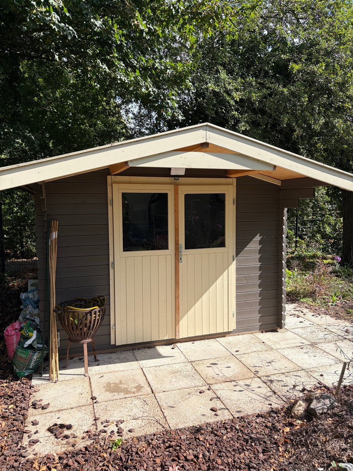 Karibu tuinhuis Rentrup 5 347 x 383,5cm, goede staat, Ophalen, Tuinhuis, 250 tot 500 cm, 1 raam