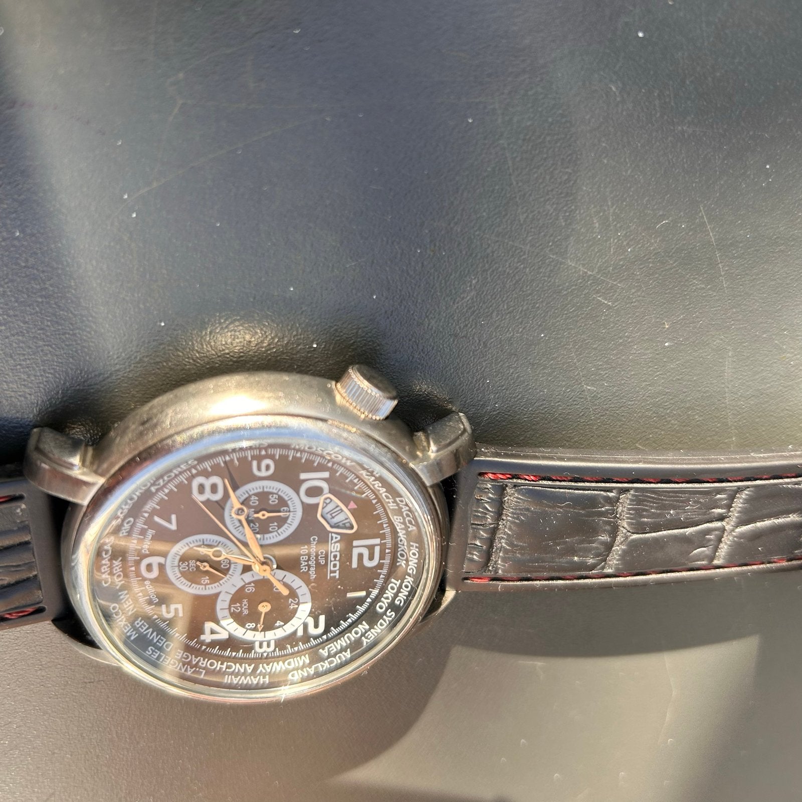 Ascot Chronograaf Limited Edition Polshorloge, Overige merken, Staal, Polshorloge, Ophalen of Verzenden