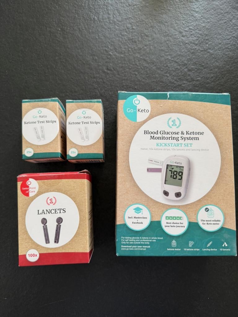 GO-KETO ketone & glucose monitor, Ophalen of Verzenden, Zo goed als nieuw