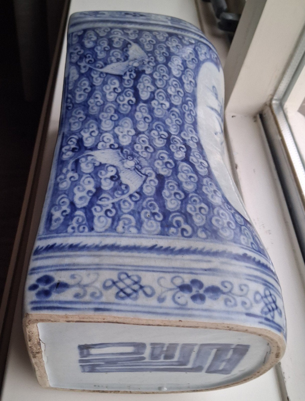 Antiek - Chinees - porselein - pillow - Qing dynastie, Ophalen of Verzenden