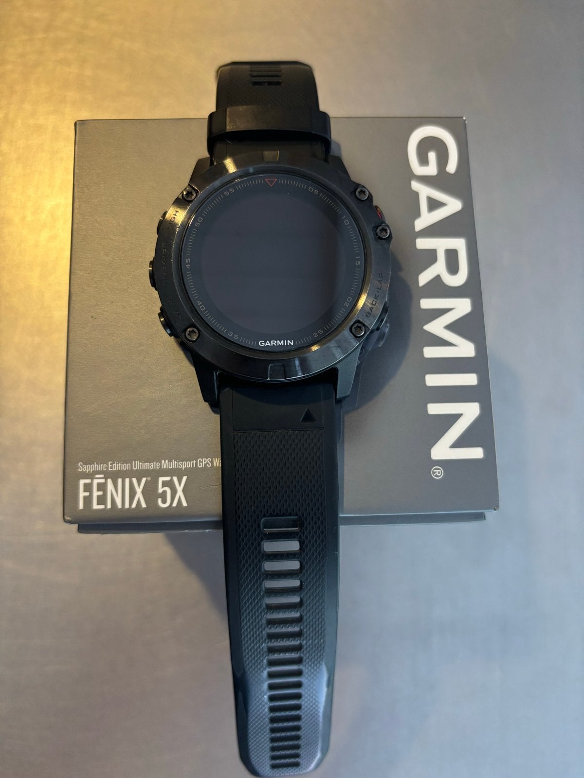 Garmin Fenix 5X Sapphire Edition Multisport GPS Horloge, Sieraden, Tassen en Uiterlijk, Garmin Fenix E, Zwart, Ophalen of Verzenden