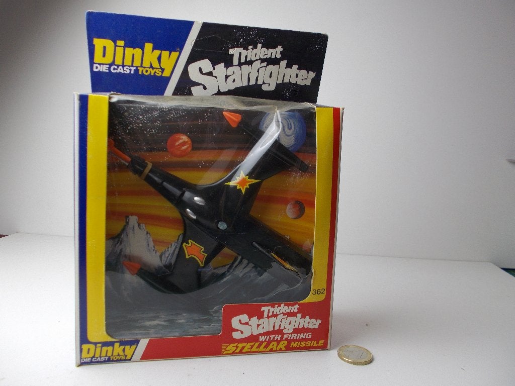 1978 Dinky Toys 362 TRIDENT STARFIGHTER + MISSILE'S + DOOSJE, Hobby en Vrije tijd, Ophalen of Verzenden, Nieuw, Overige typen
