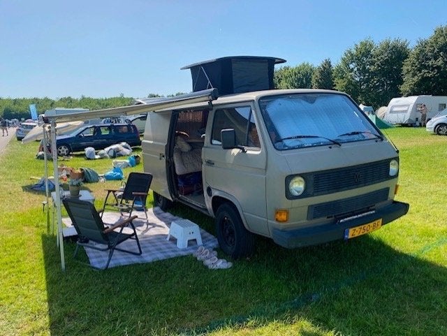 VW Transporter T3 Camper 1985 - Belastingvrij, Volkswagen, Tot en met 2, Particulier, Luifel