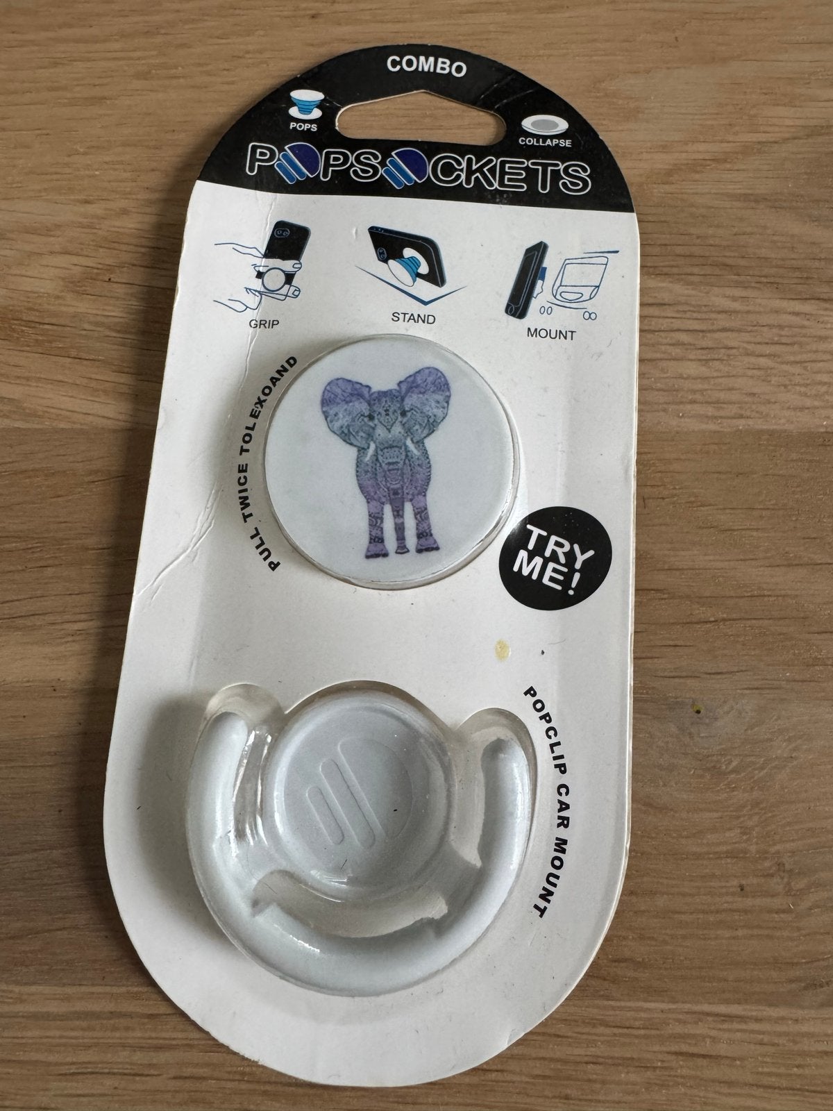 PopSockets PopGrip met Olifant Design, Ophalen of Verzenden, Nieuw, Overige typen