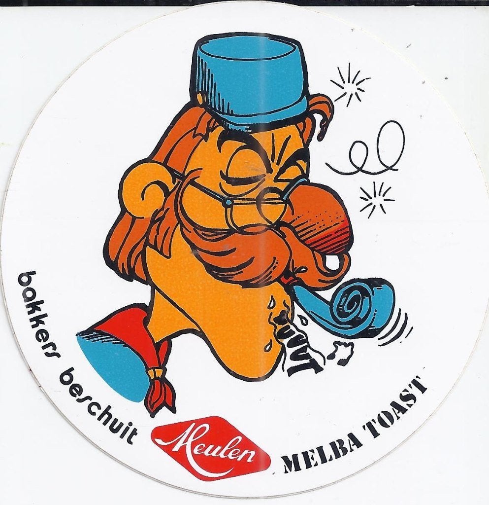 So74 sticker meulen melba toast bakkers beschuit, Ophalen of Verzenden, Zo goed als nieuw, Bedrijf of Vereniging