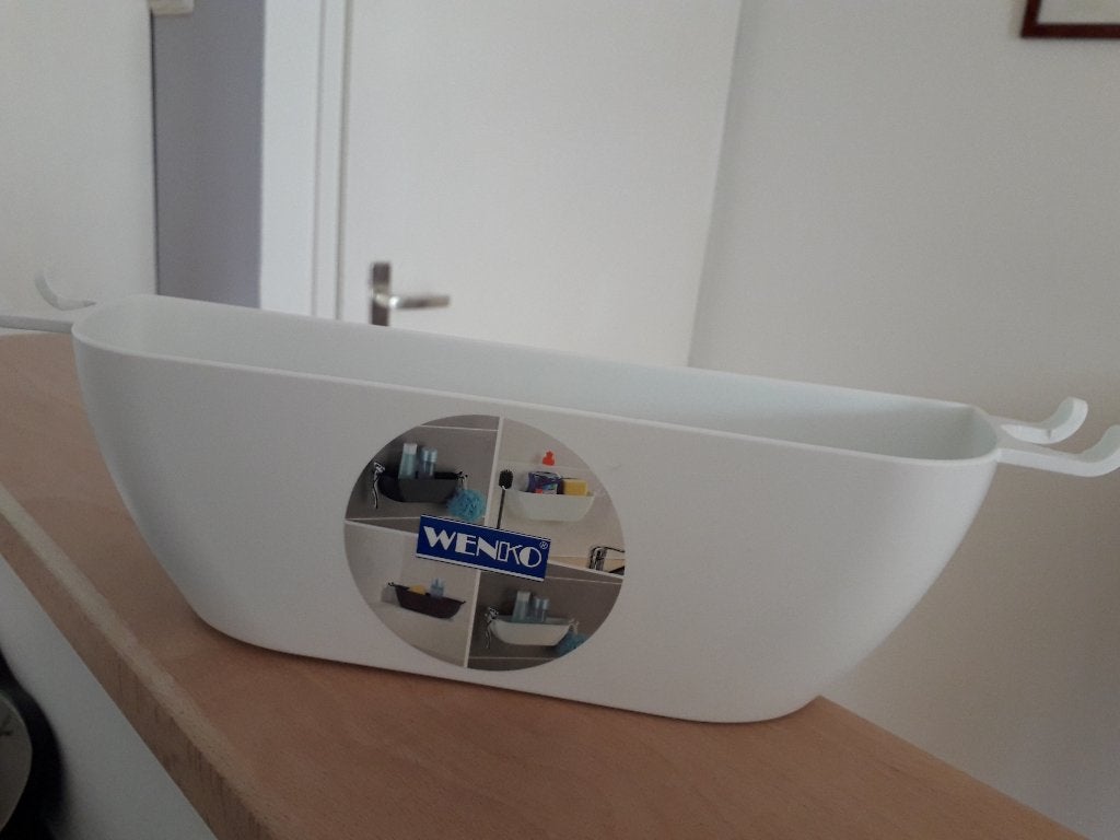 badkamer accessoire: WENKO opbergbakje, wit, gloednieuw, Ophalen of Verzenden, Nieuw, Wit, Badkamerrek