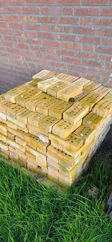 Gele bakstenen, gebruikt 300stuks, Ophalen, Gebruikt, Bakstenen