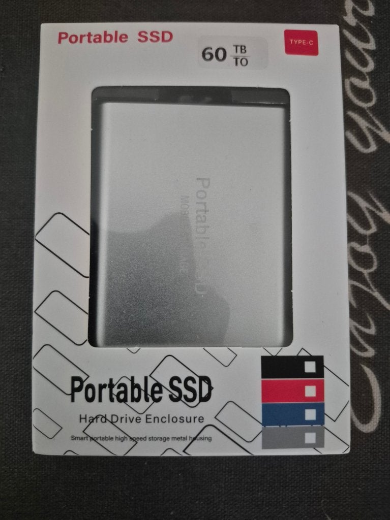 Draagbare SSD Externe Hardeschijf 60TB, Computers en Software, Harde schijven, Ophalen, SSD, 60TB, Nieuw