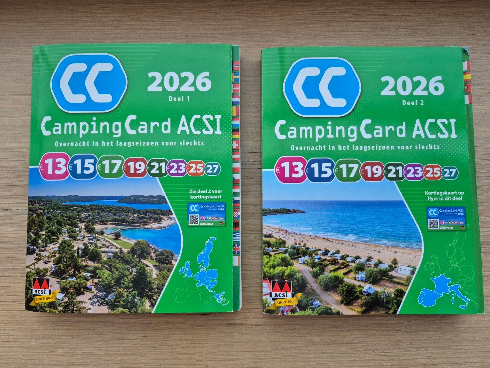 CampingCard ACSI 2026 - Deel 1 & 2, Ophalen of Verzenden, Nieuw