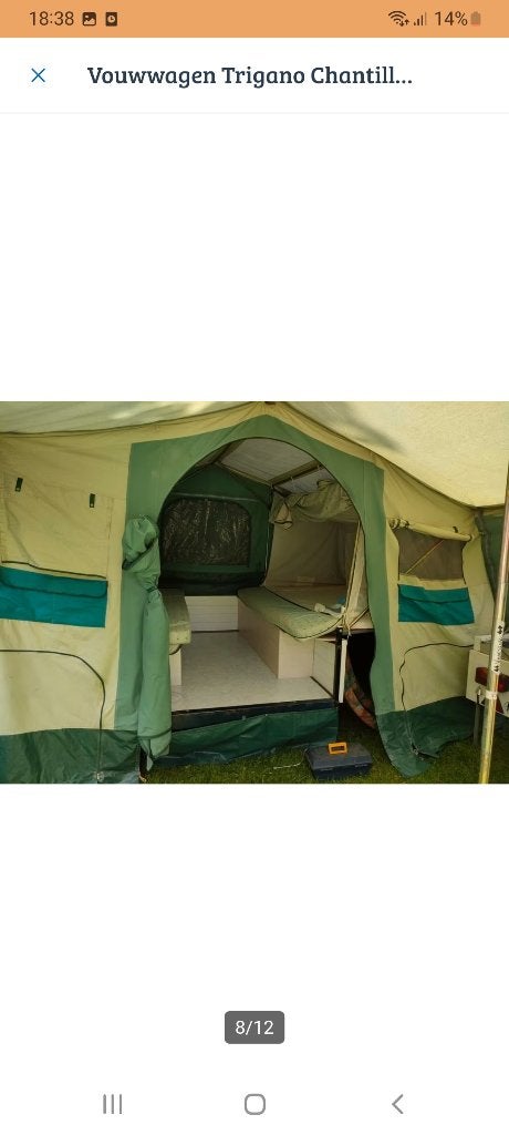 Vouwwagen Trigano Chantilly GL 6-8 persoons, Caravans en Kamperen, Tenten, Ophalen, Gebruikt