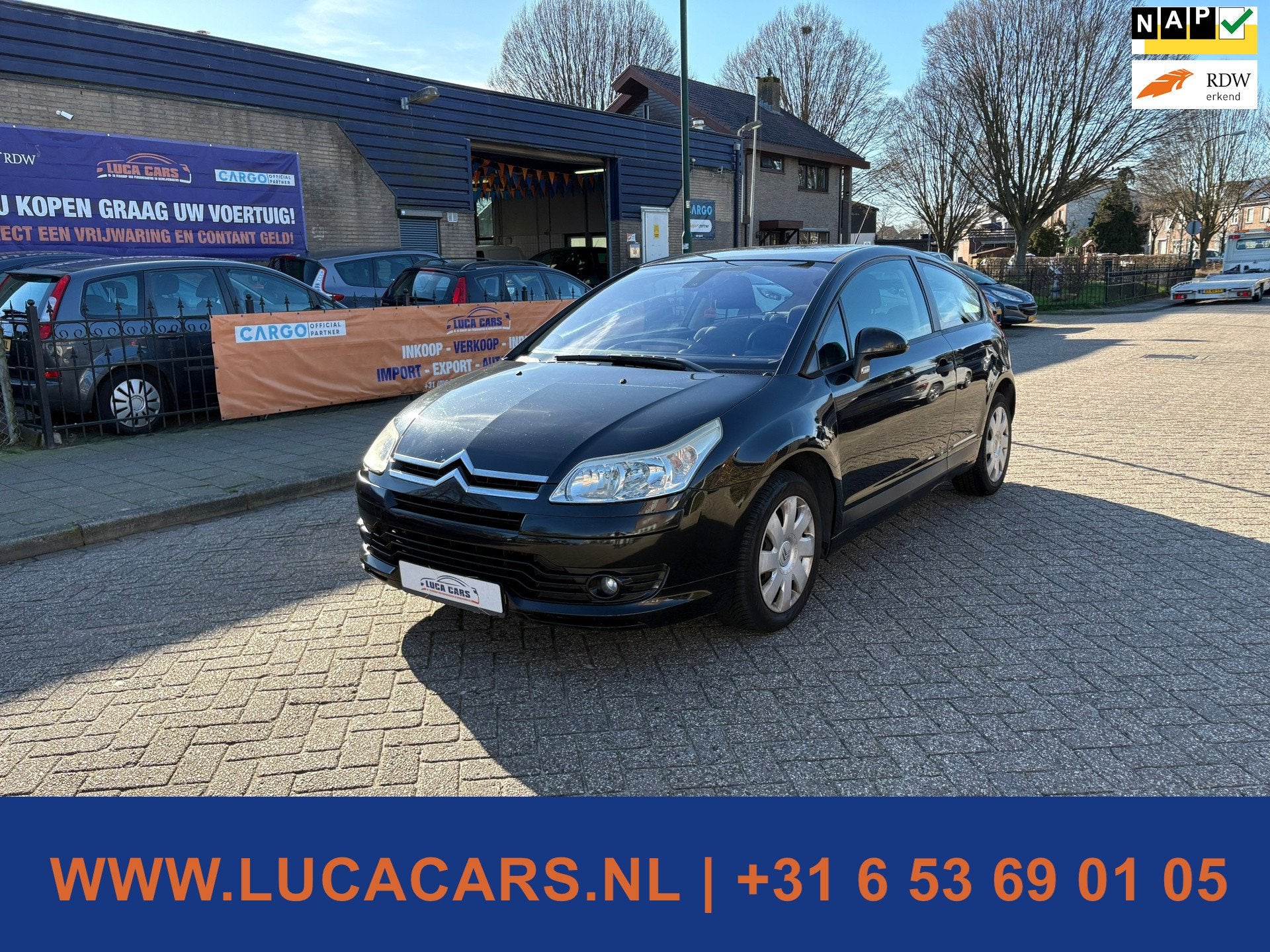 Citroen C4 Coupé 1.6-16V Image 2X SLEUTEL + BOEKJES!, Auto's, Voorwielaandrijving, 4 cilinders, Zwart, 1587 cc
