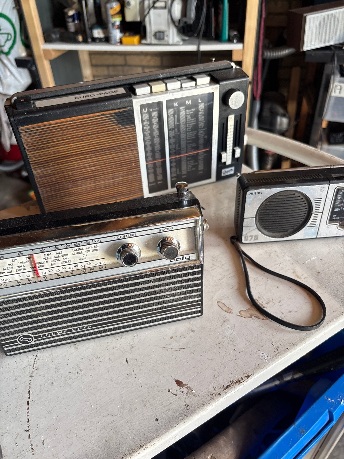 Vintage Radio Collectie: Euro-Page, Loewe Opta, Philips, Ophalen of Verzenden, Gebruikt, Radio
