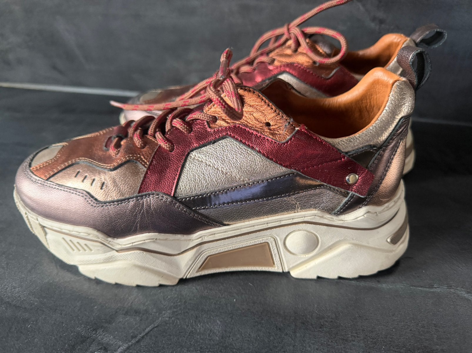 DWRS Label sneakers, Bruin, Ophalen of Verzenden, Sneakers of Gympen, Zo goed als nieuw