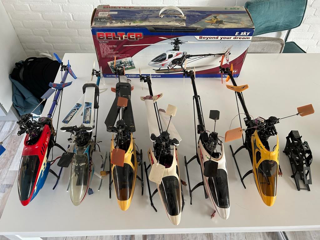 Esky helikopters met veel reserve onderdelen, Gebruikt, RTF (Ready to Fly), Helikopter, Ophalen