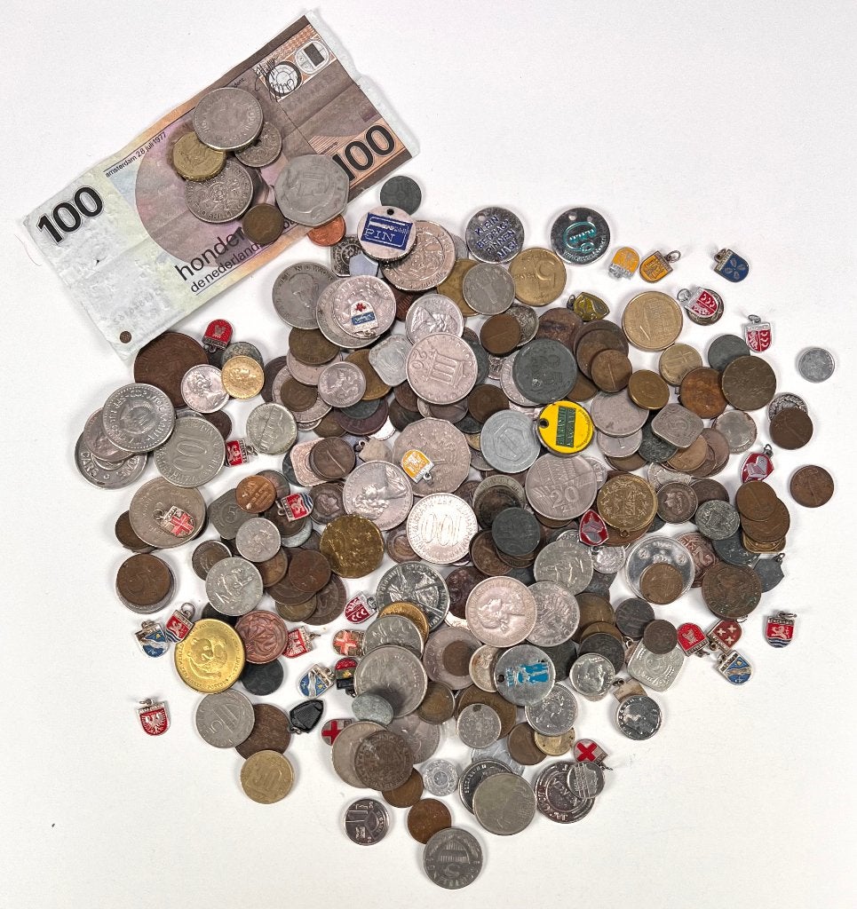 1368. Lot munten en hangertjes, 20e eeuw, Postzegels en Munten, Munten | Nederland, Ophalen, Vóór koninkrijk