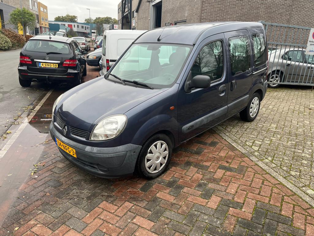 Renault Kangoo 1.6-16V Expression! AUTOMAAT! Airco! Boekjes!, Auto's, Renault, Stof, Gebruikt, 1095 kg, Blauw