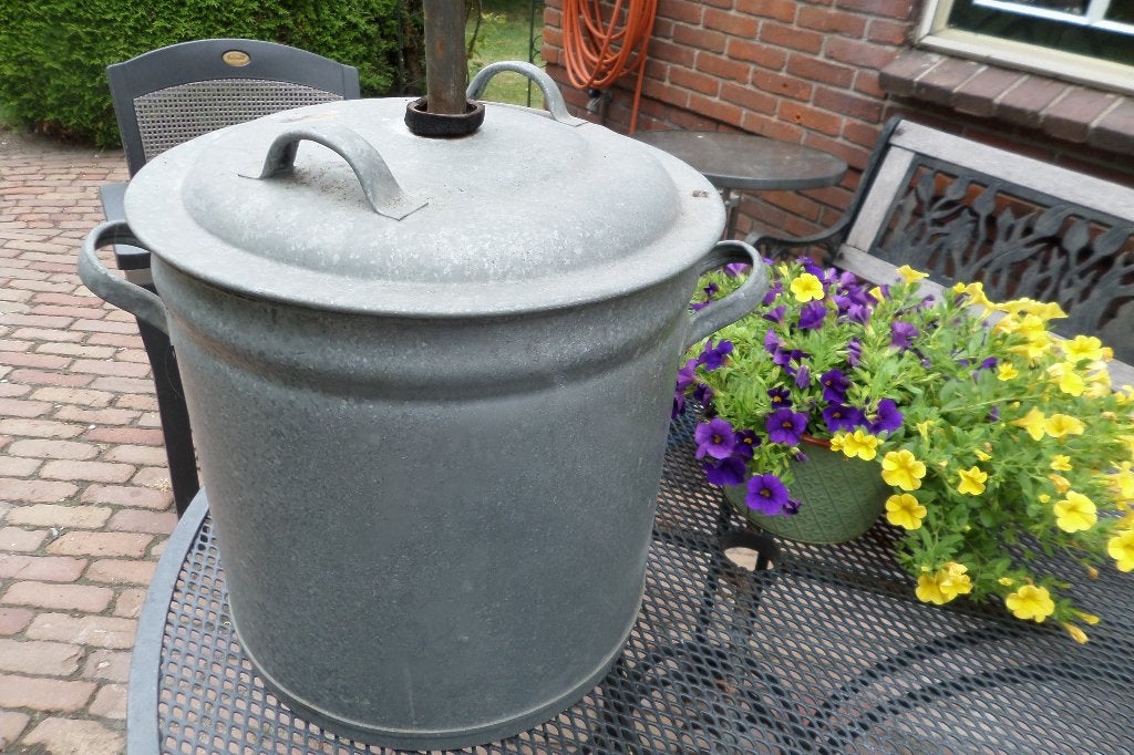 wekketel met thermometer zink, Ophalen of Verzenden, Gebruikt