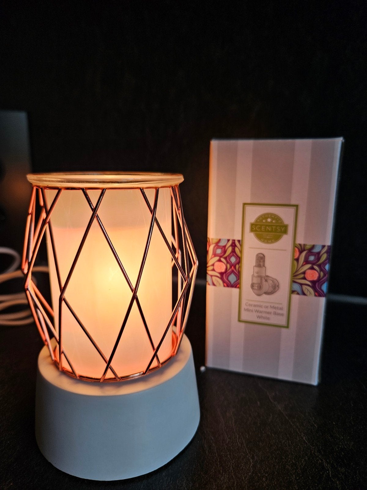 wire you blush scentsy warmer tafelvoet + wand, Ophalen of Verzenden