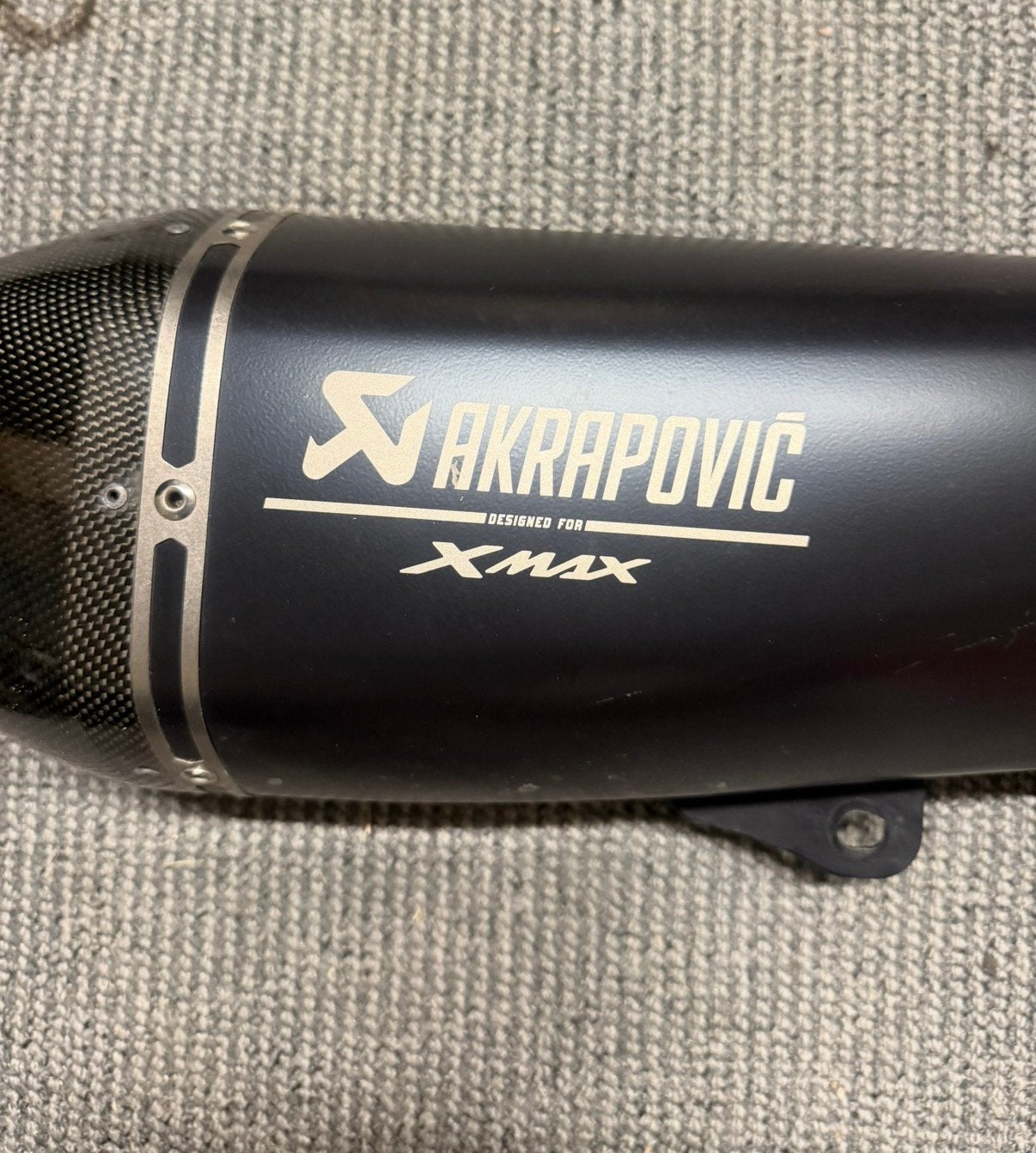 Akrapovic Slip-On Uitlaatdemper Zwart X-Max 400, Ophalen of Verzenden, Gebruikt
