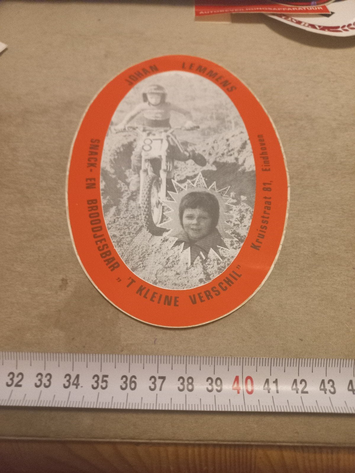 Vintage Sticker Johan Lemmens Snack- en Broodjesbar, Ophalen of Verzenden