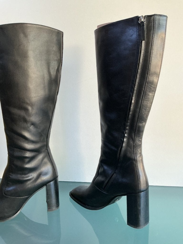 Retro vintage zwarte laarzen 39 | Gratis verzenden, Hoge laarzen, Verzenden, Zwart, Zo goed als nieuw