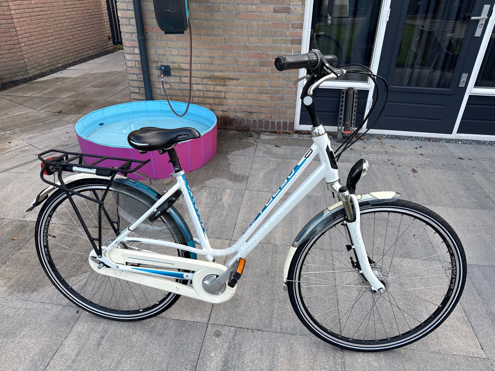 Batavus Fuego LTD Damesfiets - Wit/Blauw 48 cm, Ophalen, Gebruikt, Batavus