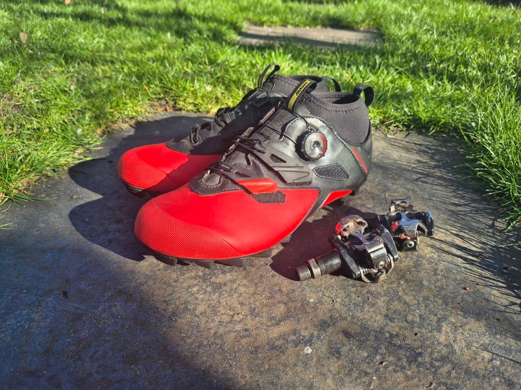 Mavic Crossmax Elite klikschoenen + Shimano M520 klikpedalen, Ophalen of Verzenden