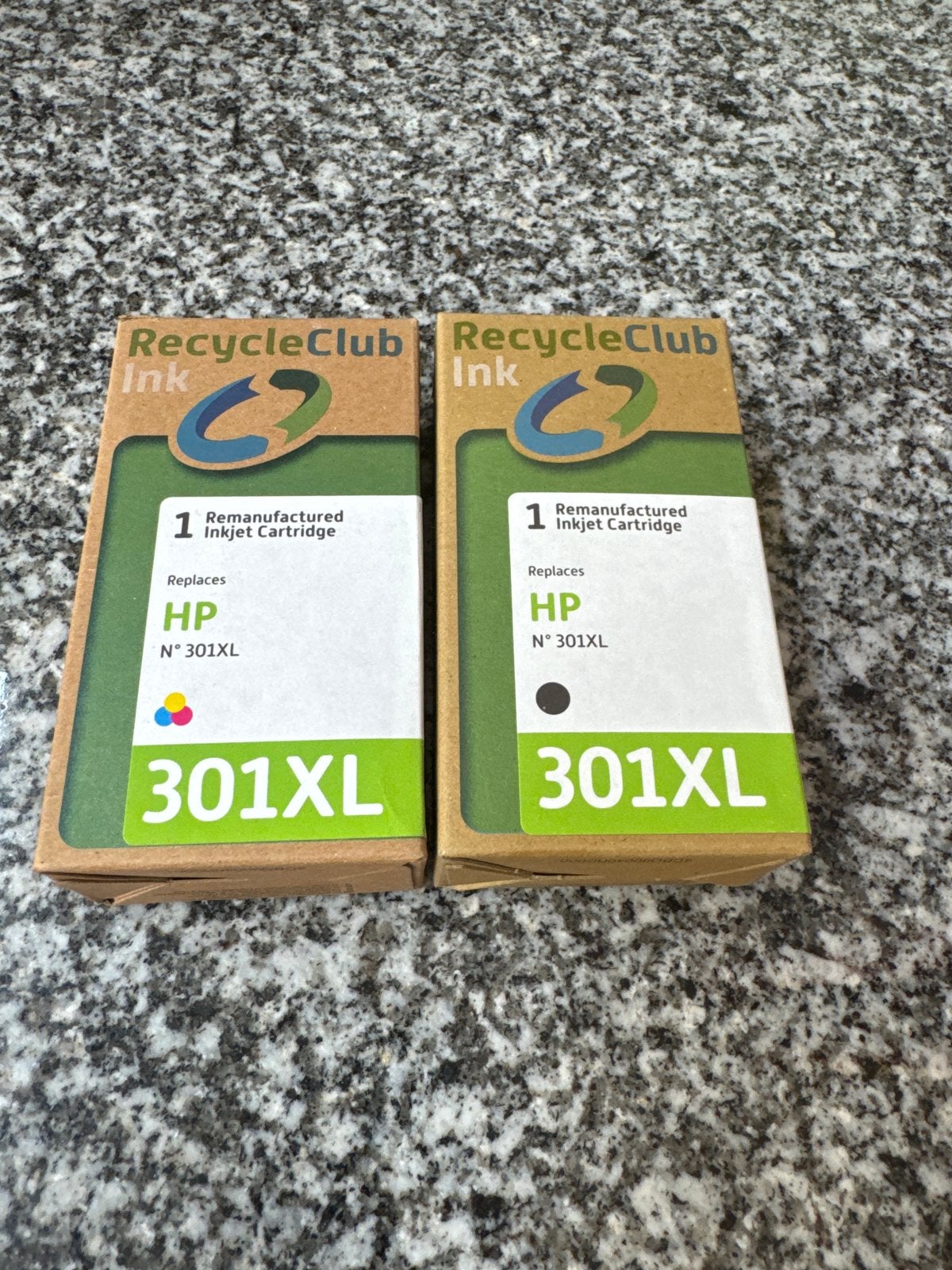 RecycleClub Inktpatronen HP 301XL - Kleur & Zwart, Computers en Software, Ophalen of Verzenden, Nieuw, Cartridge