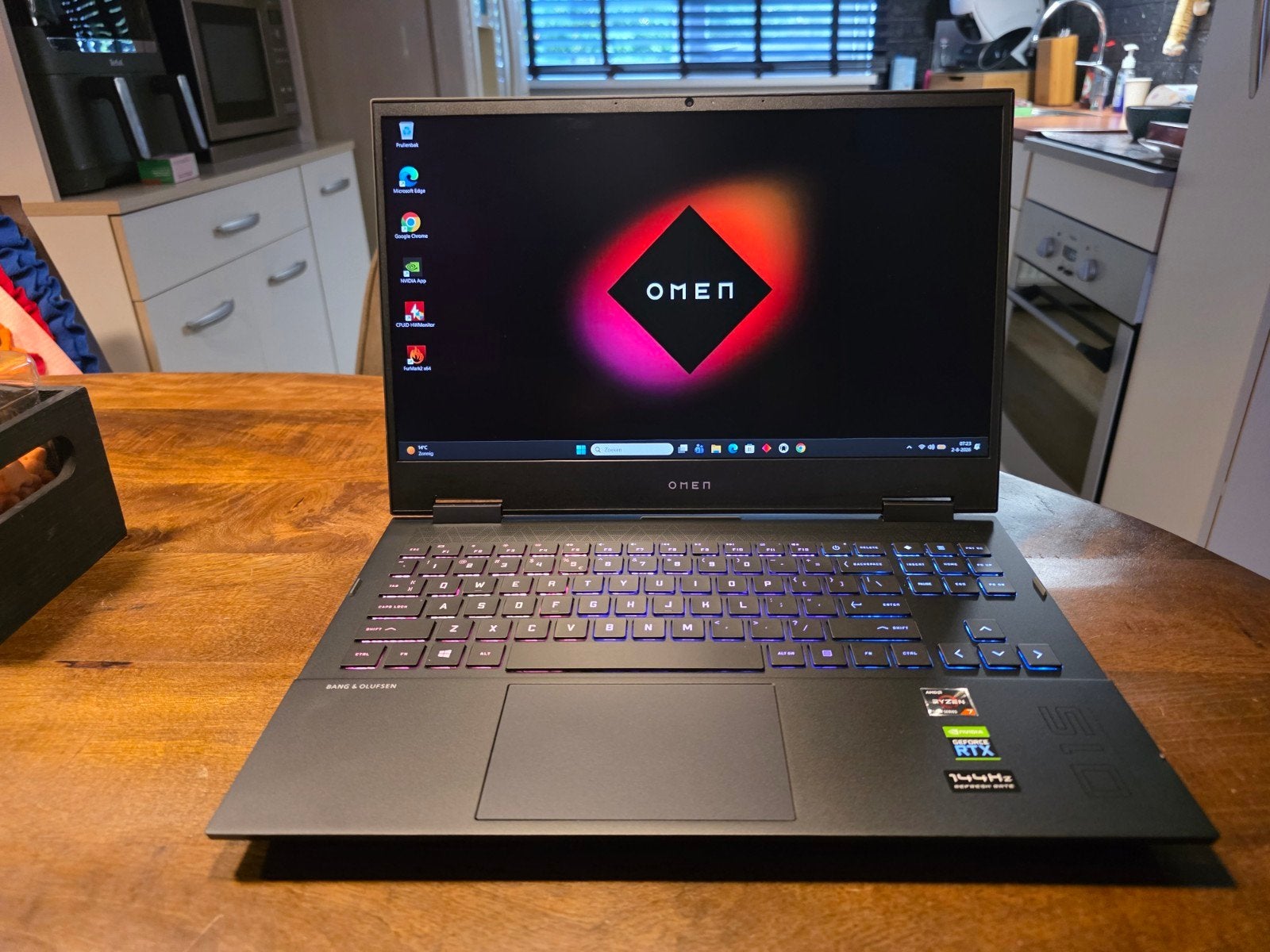 HP OMEN15/Ryzen7-5800H/32GB/512GB SSD/RTX3060/W11/Office, Computers en Software, HP Omen, Met videokaart, 2 tot 3 Ghz, Refurbished
