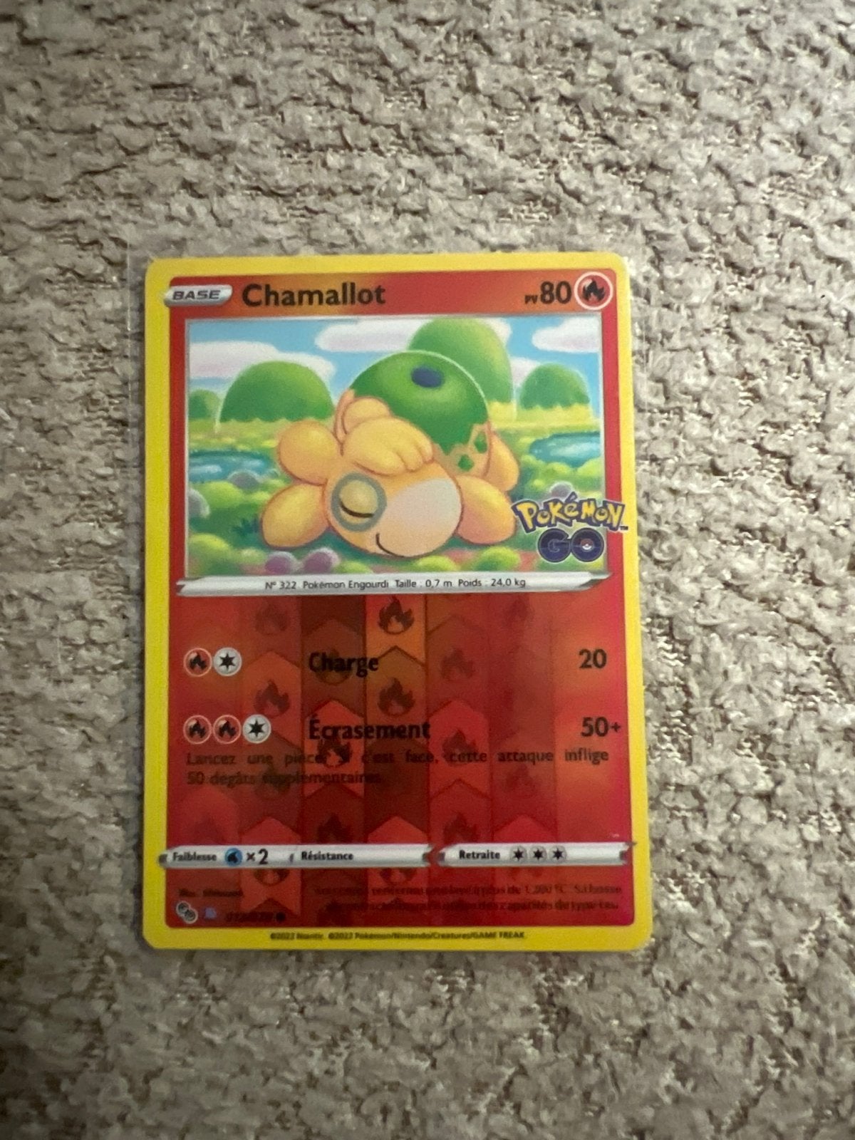 Unpeeled Ditto Numel Pokémon Go Kaart (Chamallot), Ophalen of Verzenden, Zo goed als nieuw, Losse kaart
