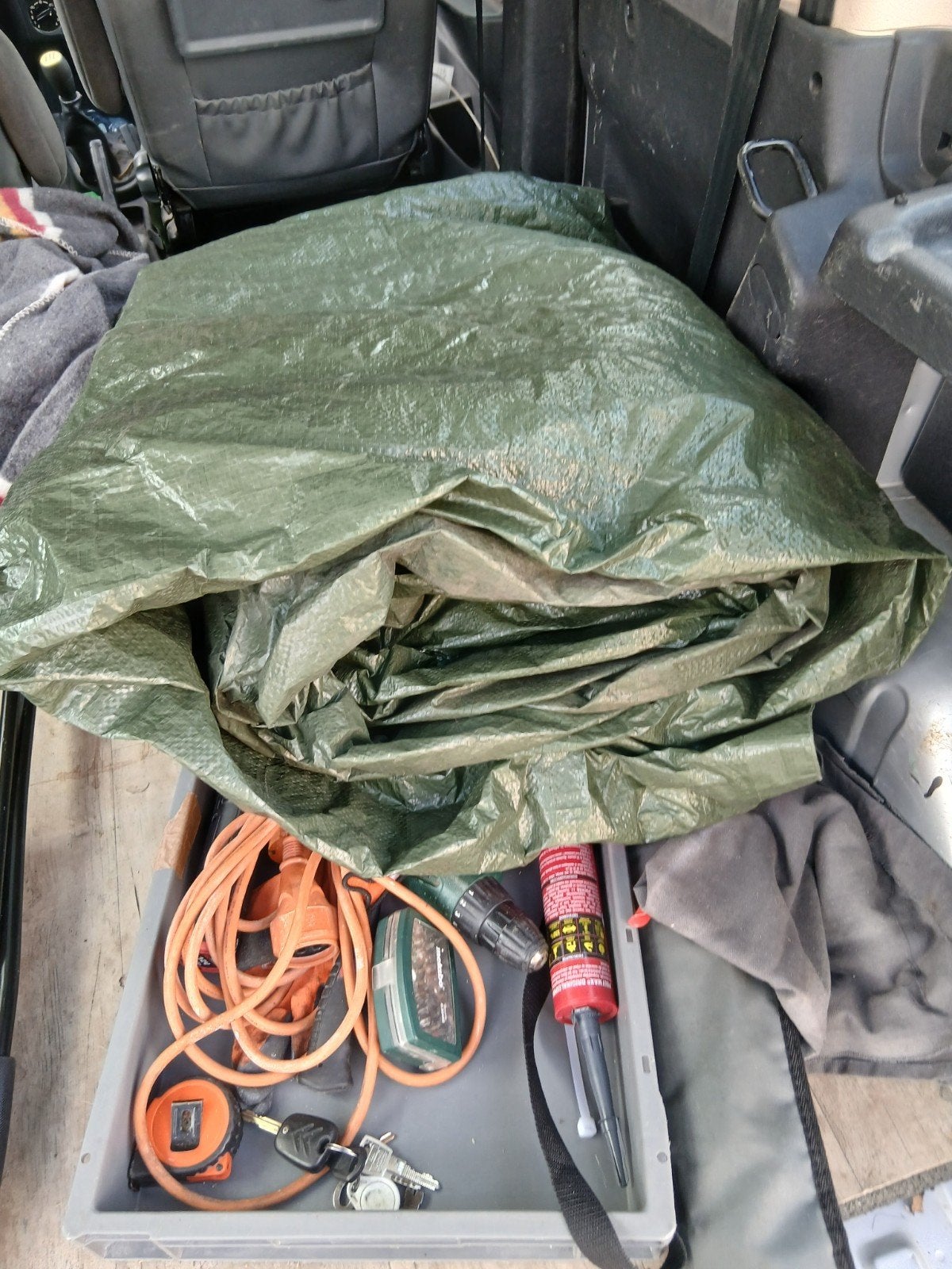 Stevig groen afdekzeil - Afmeting 5x6 m., Ophalen of Verzenden, 15 m² of meer, Zeil